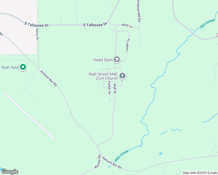 map of restaurants, bars, coffee shops, grocery stores, and more near 57 General Chappy James Street in Tallassee