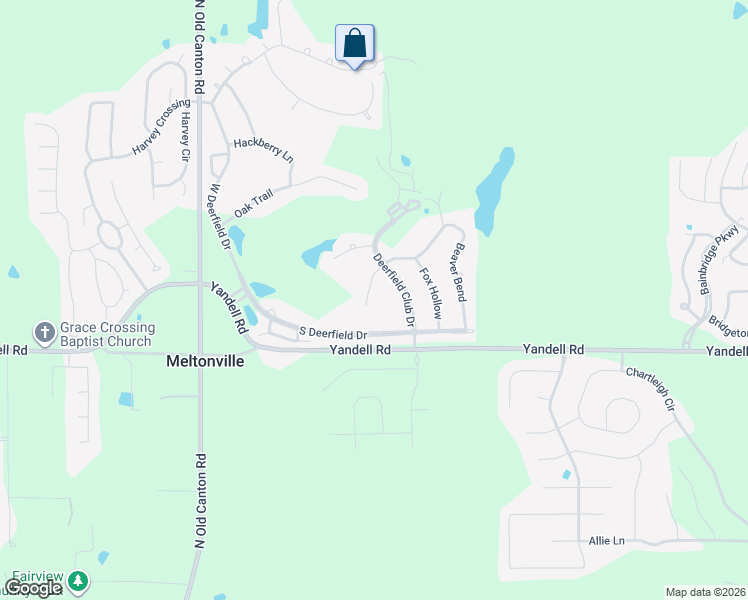 map of restaurants, bars, coffee shops, grocery stores, and more near 207 Deerfield Club Drive in Canton
