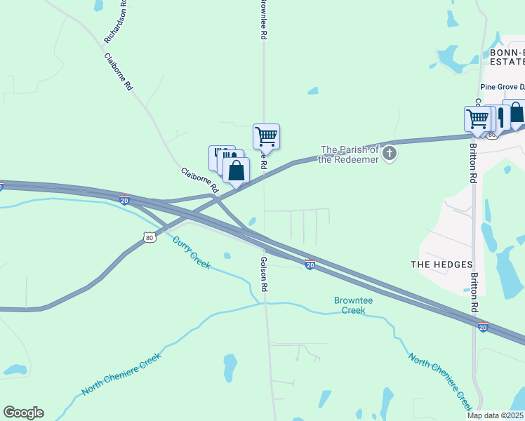 map of restaurants, bars, coffee shops, grocery stores, and more near 163-199 Cowboy Road in Calhoun