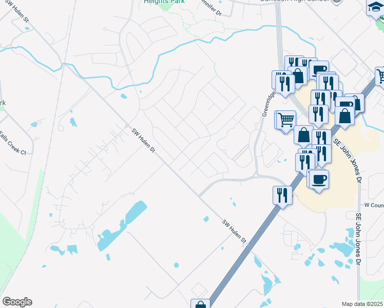 map of restaurants, bars, coffee shops, grocery stores, and more near 1740 Colorado Drive in Burleson