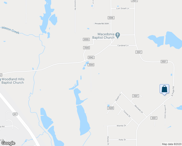map of restaurants, bars, coffee shops, grocery stores, and more near 812 Page One Drive in Longview