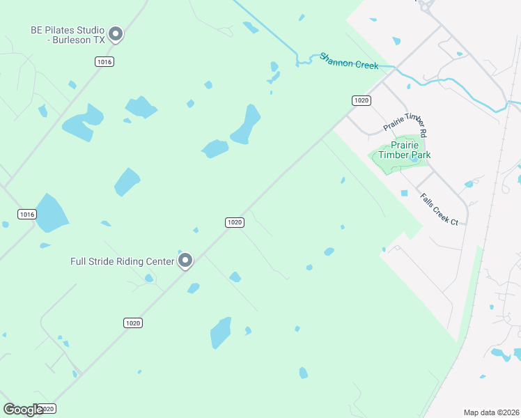map of restaurants, bars, coffee shops, grocery stores, and more near 10612 County Road 1020 in Burleson
