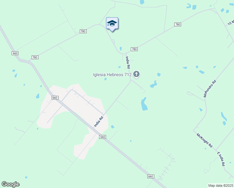 map of restaurants, bars, coffee shops, grocery stores, and more near 250 India Road in Ferris