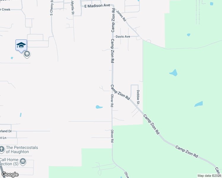 map of restaurants, bars, coffee shops, grocery stores, and more near 100-428 Oliver Road in Haughton