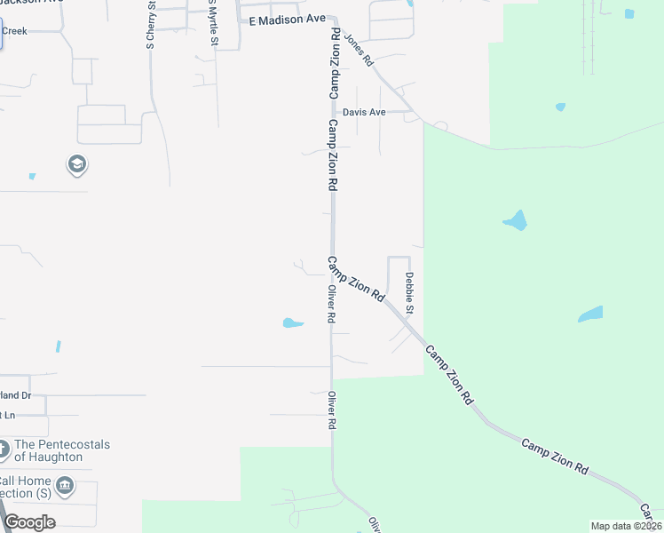 map of restaurants, bars, coffee shops, grocery stores, and more near 100 Oliver Road in Haughton