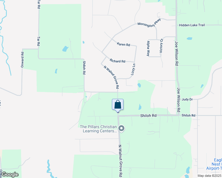 map of restaurants, bars, coffee shops, grocery stores, and more near 4021 Shiloh Road in Midlothian