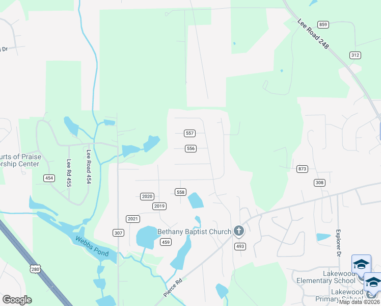 map of restaurants, bars, coffee shops, grocery stores, and more near 86 Lee Road 0556 in Phenix City