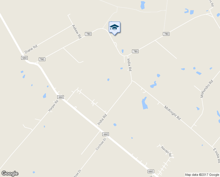 map of restaurants, bars, coffee shops, grocery stores, and more near 250 India Road in Ferris