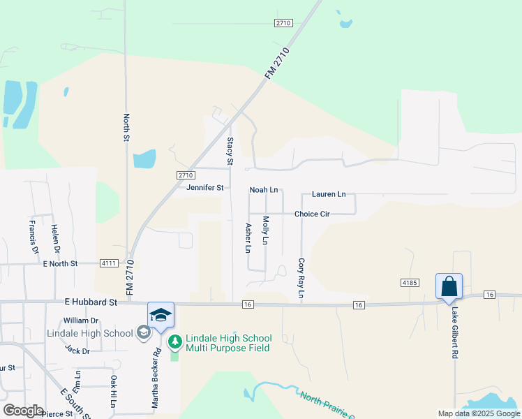 map of restaurants, bars, coffee shops, grocery stores, and more near 502 Molly Lane in Lindale