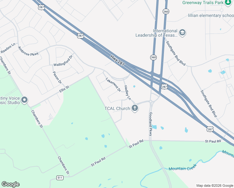 map of restaurants, bars, coffee shops, grocery stores, and more near 3604 Lakemont Drive in Venus