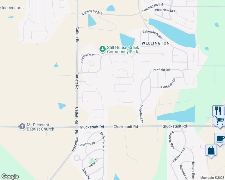 map of restaurants, bars, coffee shops, grocery stores, and more near 128 Owen Street in Madison