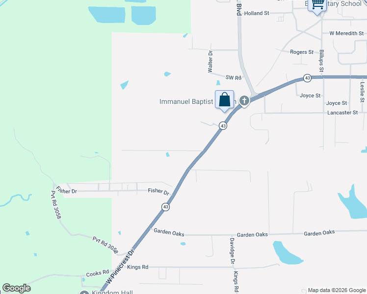 map of restaurants, bars, coffee shops, grocery stores, and more near 3103 Meadow Lane in Marshall