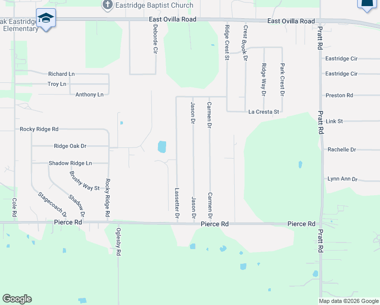 map of restaurants, bars, coffee shops, grocery stores, and more near 127 Jason Drive in Red Oak