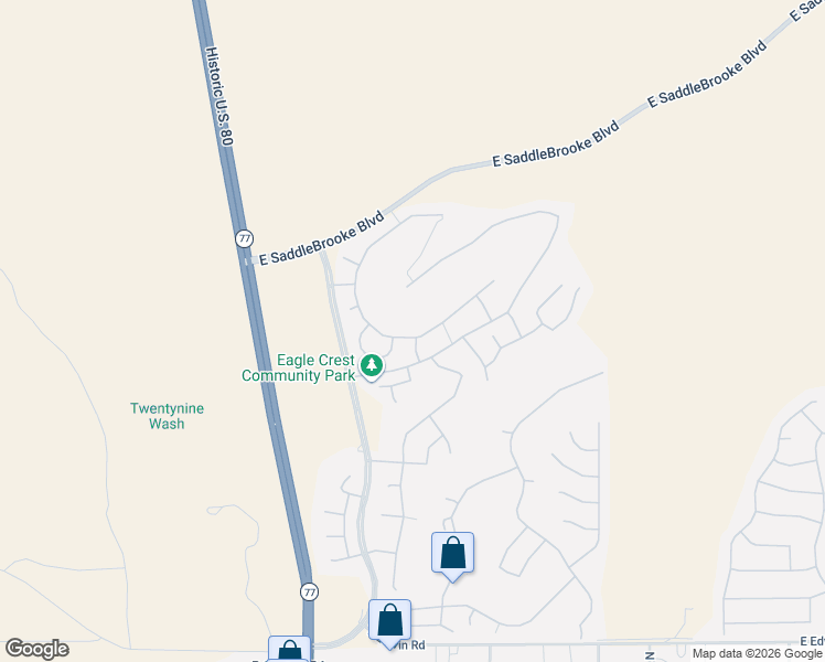 map of restaurants, bars, coffee shops, grocery stores, and more near 38925 South Running Roses Lane in Saddlebrooke