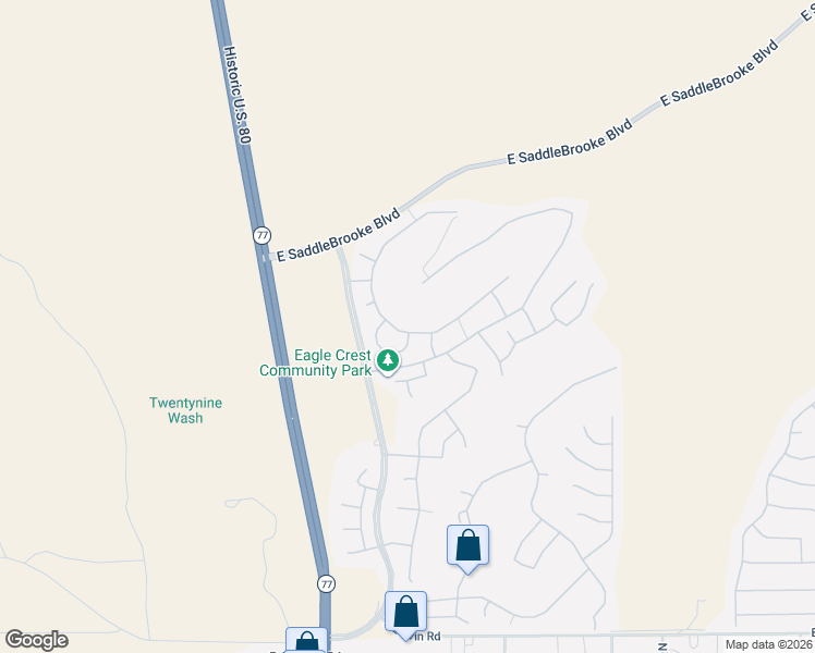 map of restaurants, bars, coffee shops, grocery stores, and more near 60411 South Running Roses Lane in Saddlebrooke