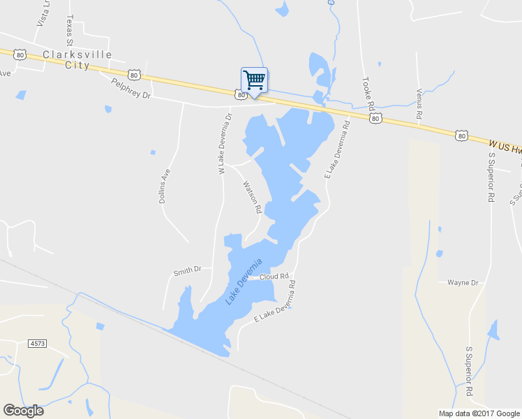 map of restaurants, bars, coffee shops, grocery stores, and more near 532 Watson Road in Longview