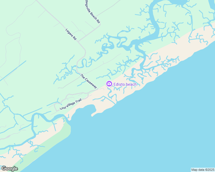 map of restaurants, bars, coffee shops, grocery stores, and more near 1A Jeremy Cay in Edisto Island