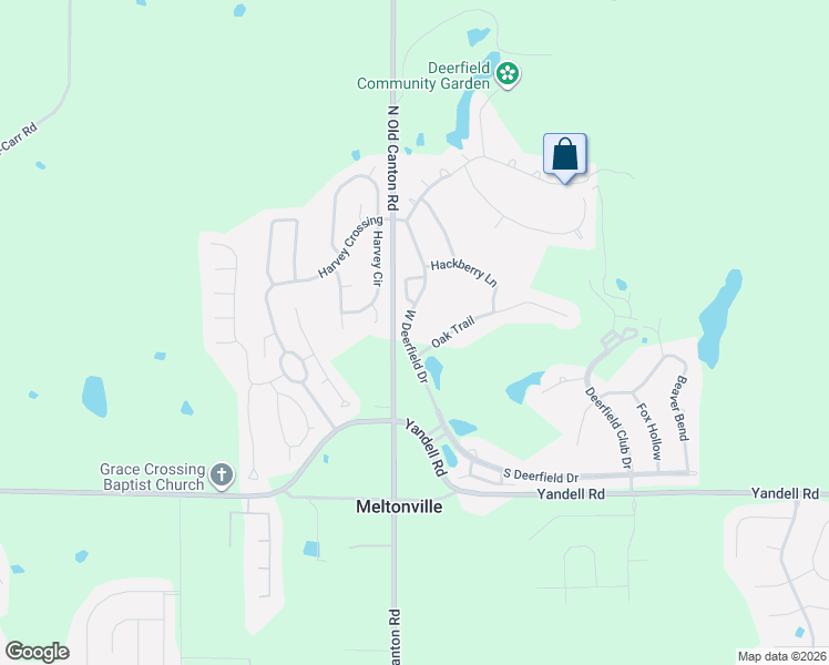 map of restaurants, bars, coffee shops, grocery stores, and more near 801 West Deerfield Drive in Canton