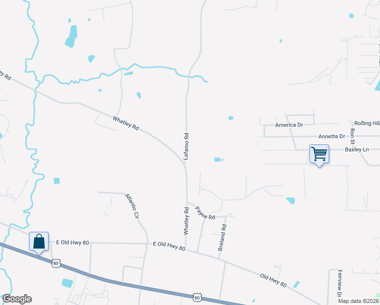 map of restaurants, bars, coffee shops, grocery stores, and more near 1814 Lafamo Road in Longview