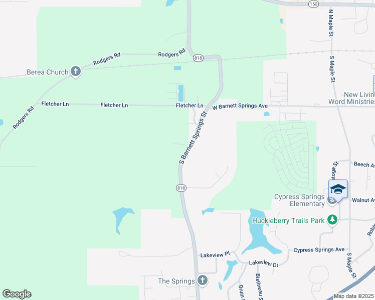 map of restaurants, bars, coffee shops, grocery stores, and more near 605 South Barnett Springs Street in Ruston