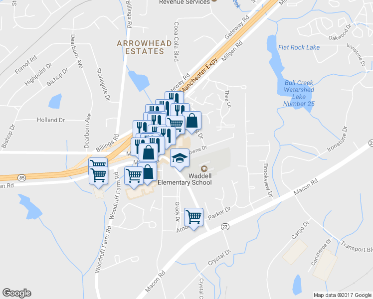 map of restaurants, bars, coffee shops, grocery stores, and more near 6231 Olde Towne Drive in Columbus
