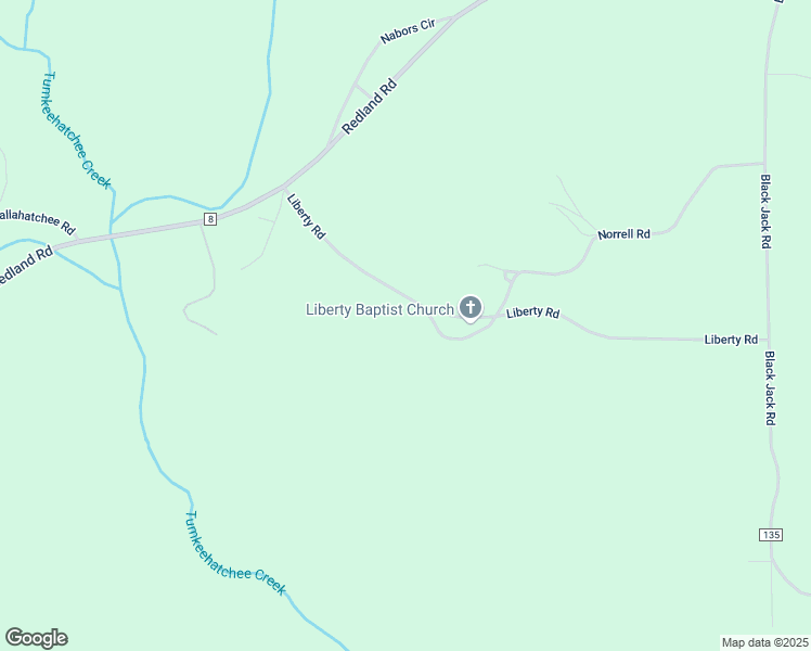 map of restaurants, bars, coffee shops, grocery stores, and more near 410 Liberty Road in Tallassee