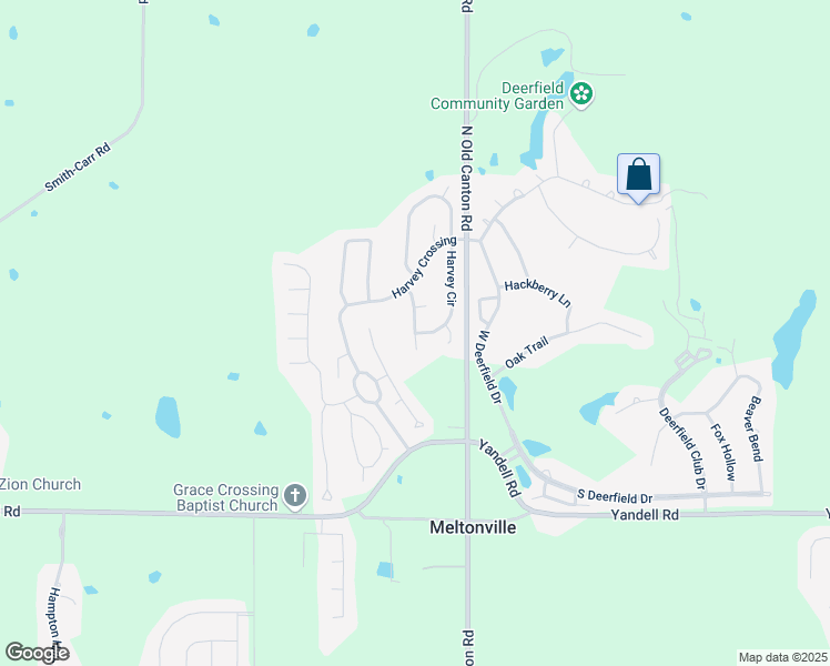 map of restaurants, bars, coffee shops, grocery stores, and more near 107 Bankside Drive in Canton