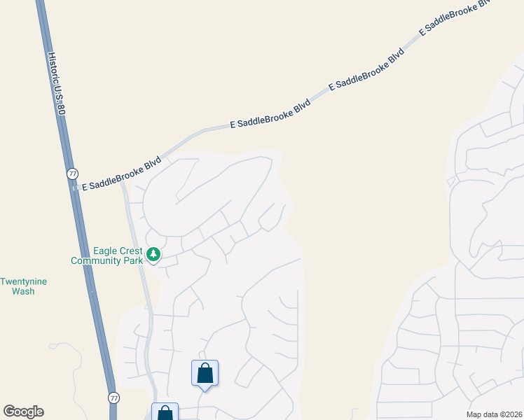 map of restaurants, bars, coffee shops, grocery stores, and more near 60973 Cantle Court in Tucson