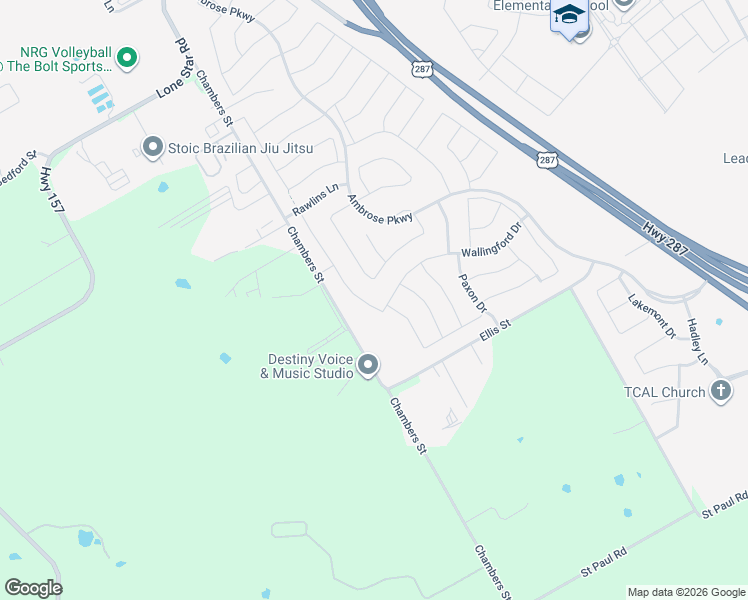 map of restaurants, bars, coffee shops, grocery stores, and more near 3011 Chesterfield Ln in Venus