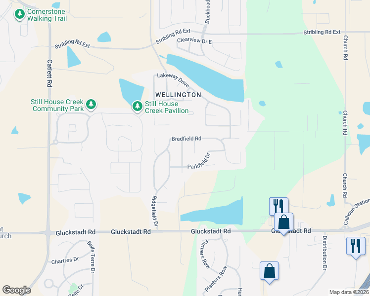 map of restaurants, bars, coffee shops, grocery stores, and more near 216 Crescent Ridge Drive in Madison