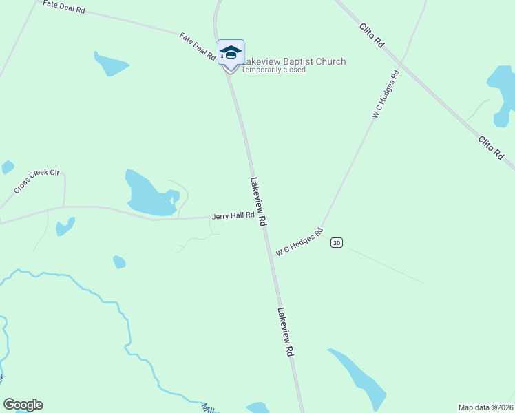 map of restaurants, bars, coffee shops, grocery stores, and more near 2980 Lakeview Road in Statesboro