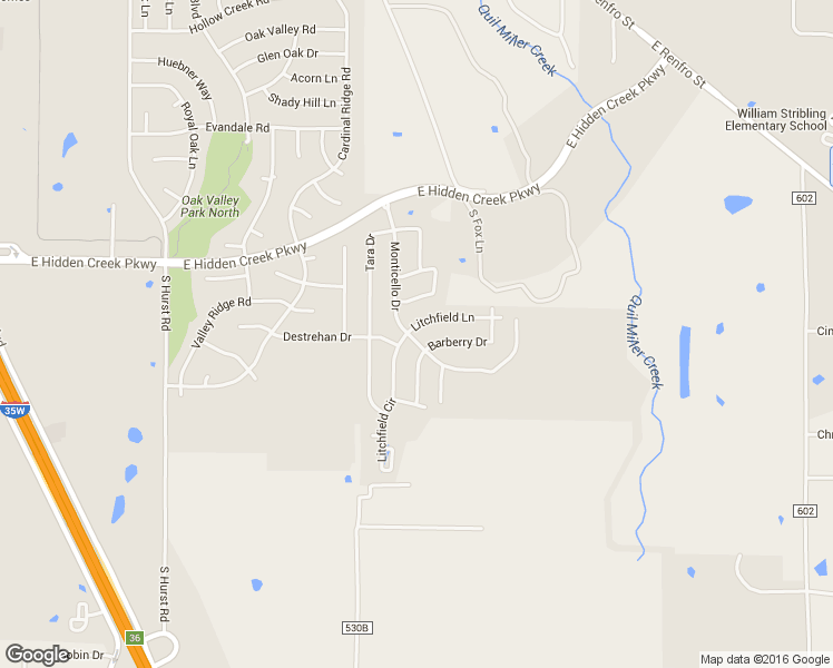 map of restaurants, bars, coffee shops, grocery stores, and more near 1216 Litchfield Lane in Burleson