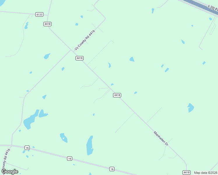 map of restaurants, bars, coffee shops, grocery stores, and more near County Road 4418 in Canton