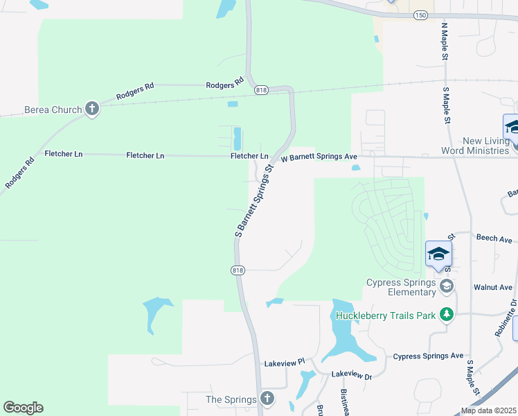 map of restaurants, bars, coffee shops, grocery stores, and more near 605 South Barnett Springs Street in Ruston