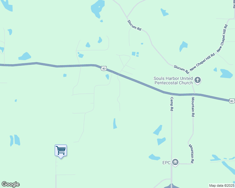 map of restaurants, bars, coffee shops, grocery stores, and more near 124 Patricks Cove in Calhoun