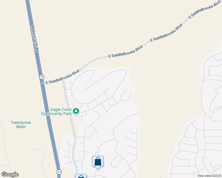 map of restaurants, bars, coffee shops, grocery stores, and more near 39088 Running Roses Lane in Tucson