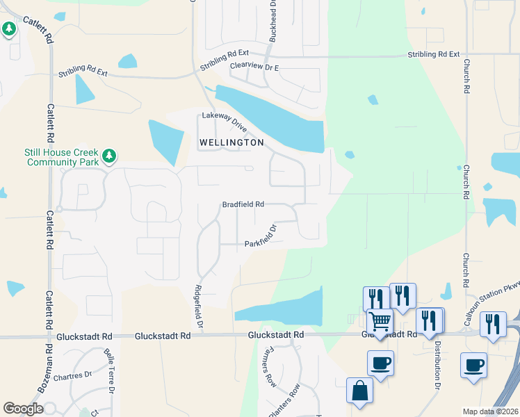 map of restaurants, bars, coffee shops, grocery stores, and more near 100 Wayfield Cove in Madison
