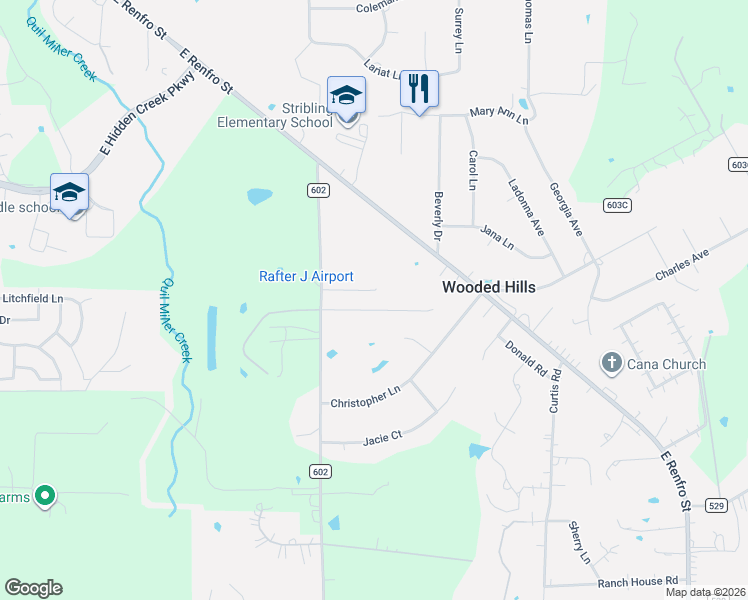 map of restaurants, bars, coffee shops, grocery stores, and more near 1916 Cindy Court in Burleson