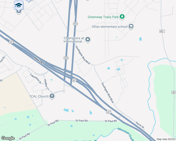map of restaurants, bars, coffee shops, grocery stores, and more near 3815 Southgate Bend Blvd in Midlothian