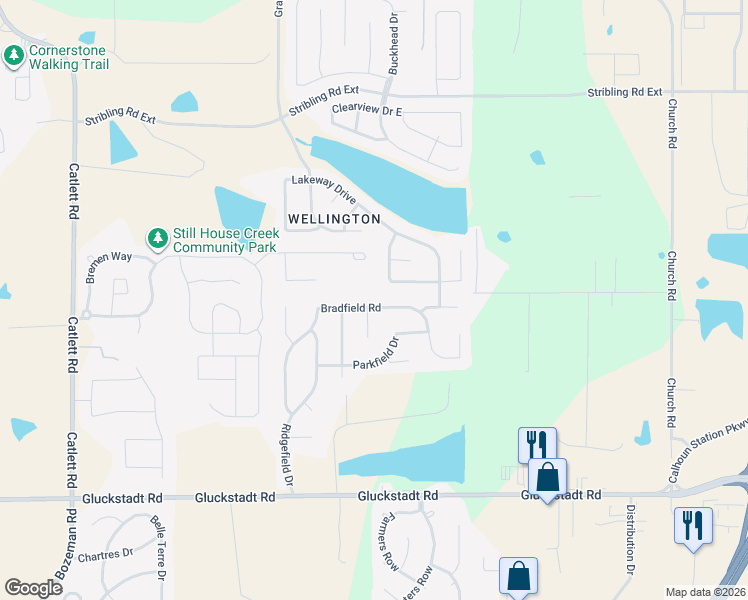 map of restaurants, bars, coffee shops, grocery stores, and more near 153 Bradfield Road in Madison