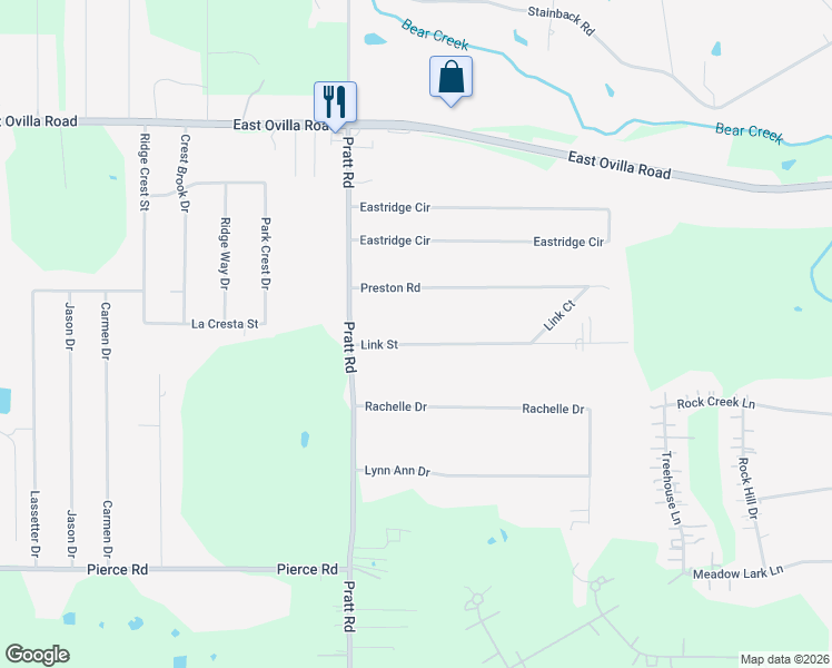 map of restaurants, bars, coffee shops, grocery stores, and more near 816 Link Street in Red Oak