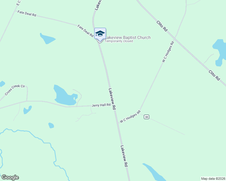 map of restaurants, bars, coffee shops, grocery stores, and more near 2980 Lakeview Road in Statesboro