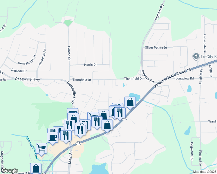 map of restaurants, bars, coffee shops, grocery stores, and more near 56 Briarwood Court in Millbrook