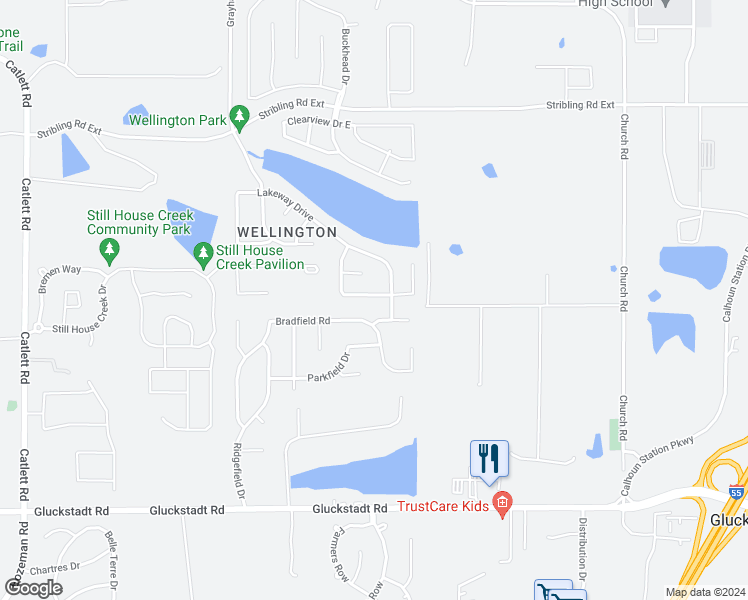 map of restaurants, bars, coffee shops, grocery stores, and more near 133 Millhouse Drive in Madison