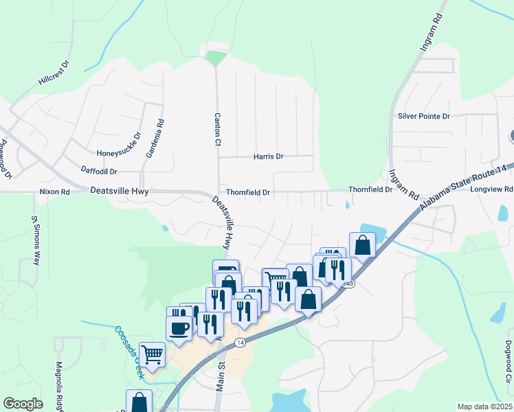 map of restaurants, bars, coffee shops, grocery stores, and more near 40 Pineywood Court in Millbrook