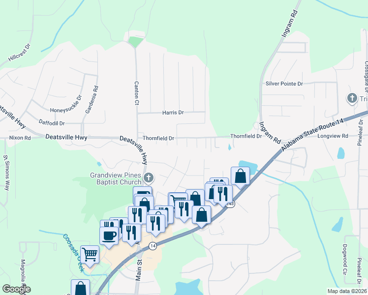 map of restaurants, bars, coffee shops, grocery stores, and more near 48 Glenwood Court in Millbrook