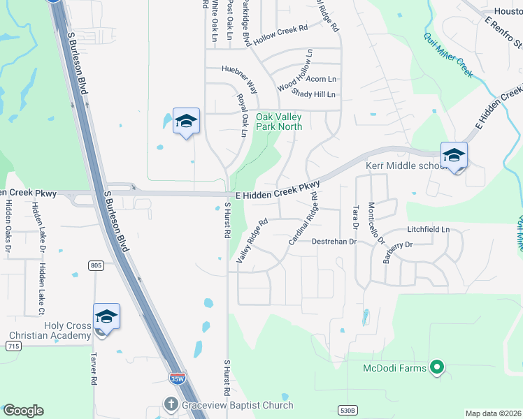 map of restaurants, bars, coffee shops, grocery stores, and more near 766 Little Ridge Ct in Burleson