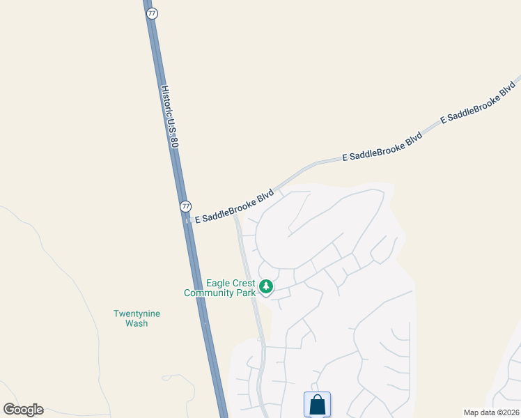 map of restaurants, bars, coffee shops, grocery stores, and more near 38754 South Running Roses Lane in Saddlebrooke