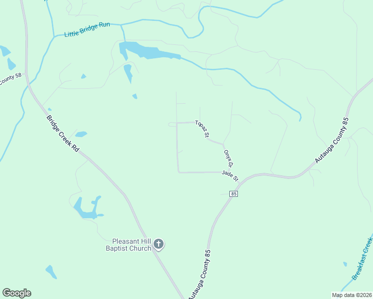 map of restaurants, bars, coffee shops, grocery stores, and more near 1520 Jade Street in Prattville