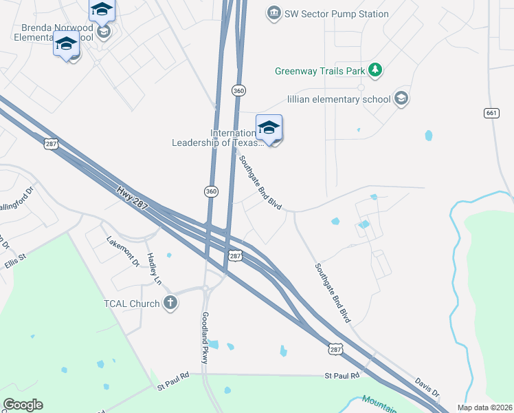 map of restaurants, bars, coffee shops, grocery stores, and more near 3815 Southgate Bend Boulevard in Midlothian